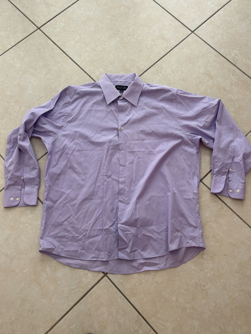 Bergamo New York Lavender Button-Up Shirt Size XL